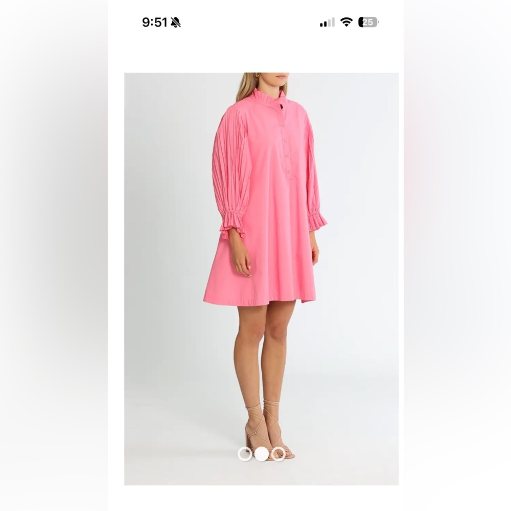 Chic Pink Long Sleeve Dress